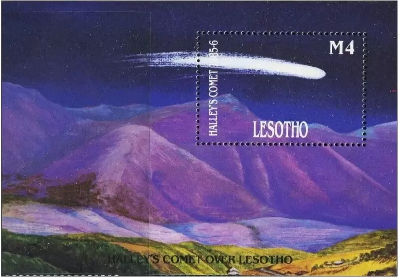 Lesotho 1986 Space Halley´s Comet stamps