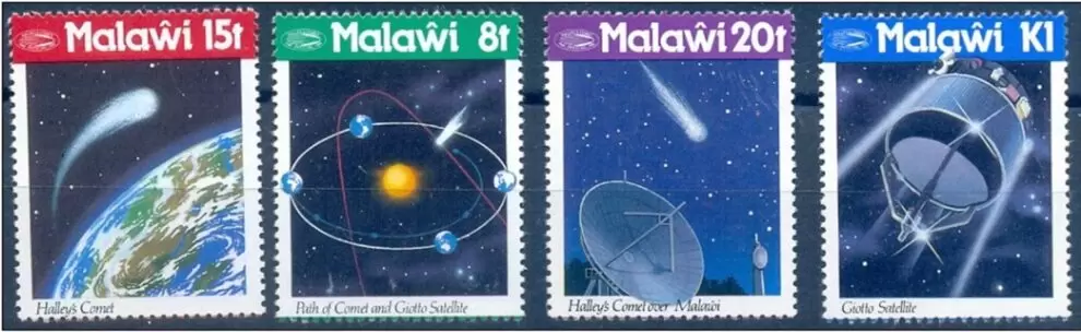 Malawi 1986 stamps Halley Comet full set MNH