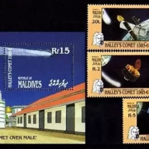 Maldives 1986 stamps Halley Comet full postage stamps set