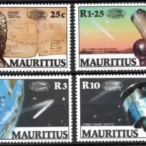 Mauritius 1986 stamps Space Halley´s Comet full set MNH