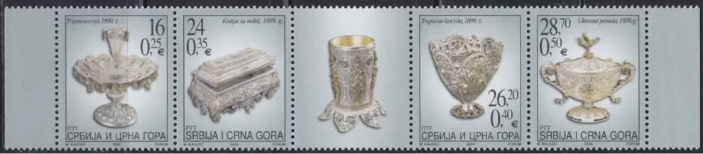 Serbia year 2004 stamps Museum Exhibits - Silversmith set