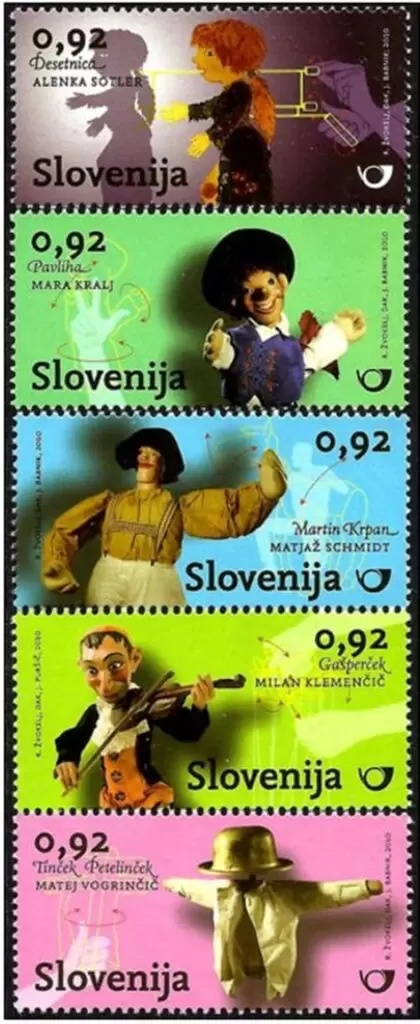 Slovenia year 2010 stamps Slovenian Puppet theatre set