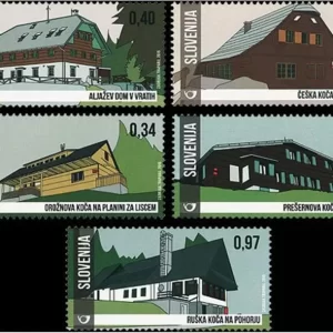 Slovenia year 2015 stamps Architecture - Mountain Huts