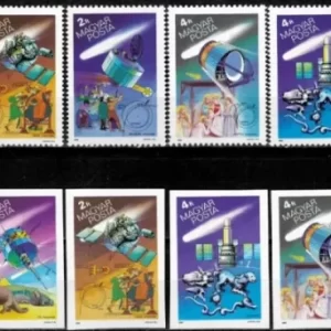 Hungary year 1986 Space Halley's Comet full set MNH stamps