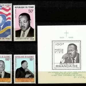 Africa Mali, Rwanda Dahomey stamps 1970/80 Martin Luther King