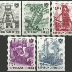 Austria year 1961 stamps Anniversary of Nationalized Industry