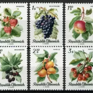 Austria year 1962 stamps - Domestic Fruit Species full set MNH (**)