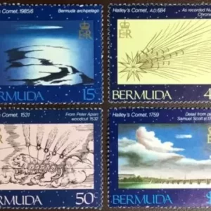 Bermuda 1985 stamps Space Halley´s Comet