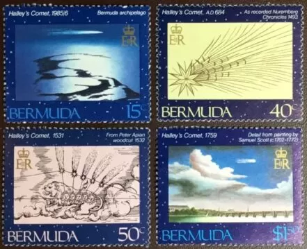 Bermuda 1985 stamps Space Halley´s Comet