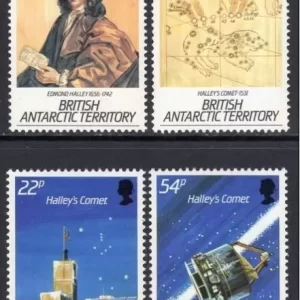 British Antarctic Territory 1986 stamps Space Halley´s Comet