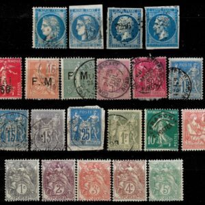 France year 1863/1910 stamps - Ceres & Napoléon III ☀ MH/Used set