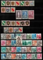 French zone year 1948 stamps Used collection