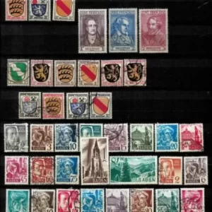 French zone year 1948 stamps Used collection