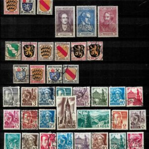 French zone year 1948 stamps ☀ Used collection