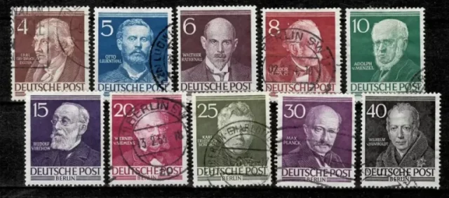 Germany Berlin 1952 stamps Famous Men from Berlin Used set