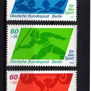 Germany Berlin year 1980 stamps Sports