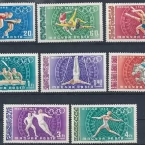 Hungary 1968 stamps Summer Olympics Mexico Mint never hinged