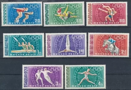 Hungary 1968 stamps Summer Olympics Mexico Mint never hinged