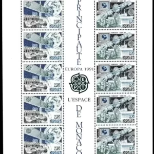 Monaco 1991 Europa “Europe in Space” Technology Science postage stamps