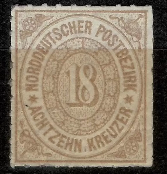 Northern Germany Confederation year 1868 - 18 Kr. stamp