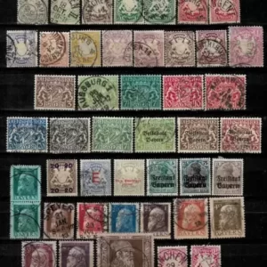 Old Germany / Bavaria Bayern 1870/1916 Used lot