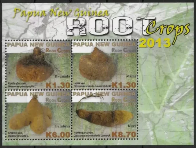 Papua New Guinea 2013 postage stamps Flora Root Crops