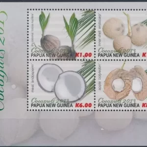 Papua New Guinea 2013 stamps Flora - Coconuts Plants Fruits MSS (**)