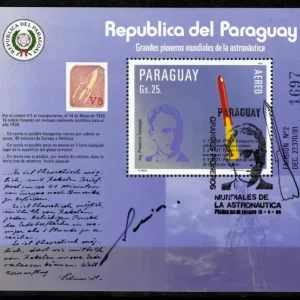 Paraguay 1984 Airmail – Pioneers of Space Travel stamps