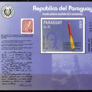 Paraguay 1984 Airmail – Pioneers of Space Travel stamps