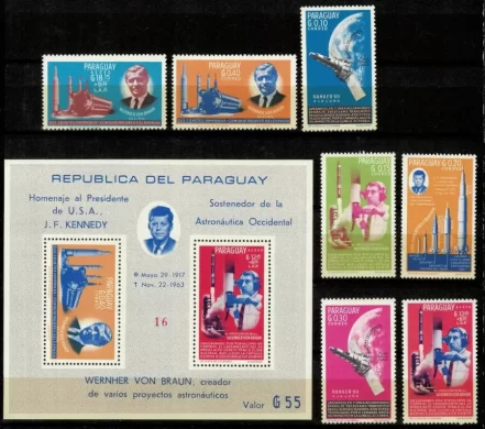 Paraguay year 1964 stamps Airmail - Space Travel MNH