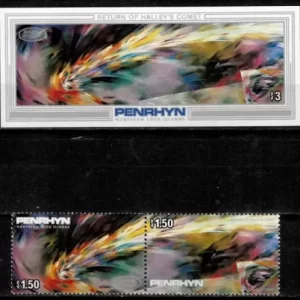 Penrhyn year 1986 stamps Space Halley´s Comet full set MNH