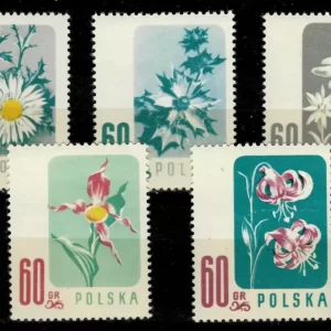 Poland 1957 stamps Flora / full set Flowers MNH