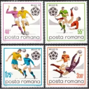 Romania 1970 stamps Soccer, football / Mexico FIFA World Cup MNH