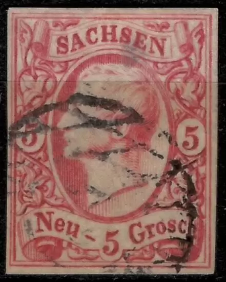 German State Sachsen/Saxony 1856 Michel Nr. 12