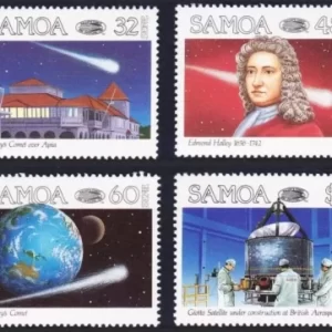 Samoa 1986 stamps Space Halley´s Comet full set MNH