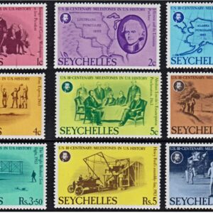 Seychelles year 1976 stamps American Revolution Set MNH