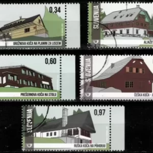 Slovenia year 2015 stamps Architecture - Mountain Huts