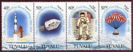 Tuvalu 1994 Space Apollo strip set