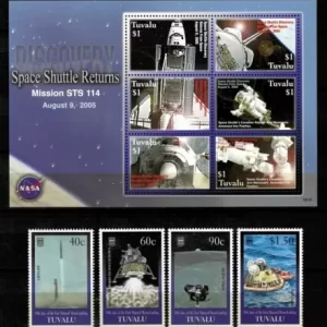 Tuvalu 1999 Moon Landing stamps Set & MSS