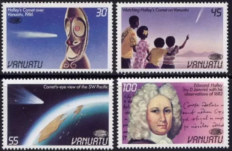 Vanuatu 1986 stamps Space Halley´s Comet full set MNH