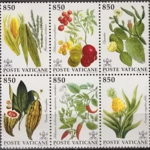 Vatican year 1992 stamps American Flora full set