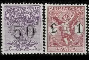 Italy 1924 year set stamps Vaglia Signs