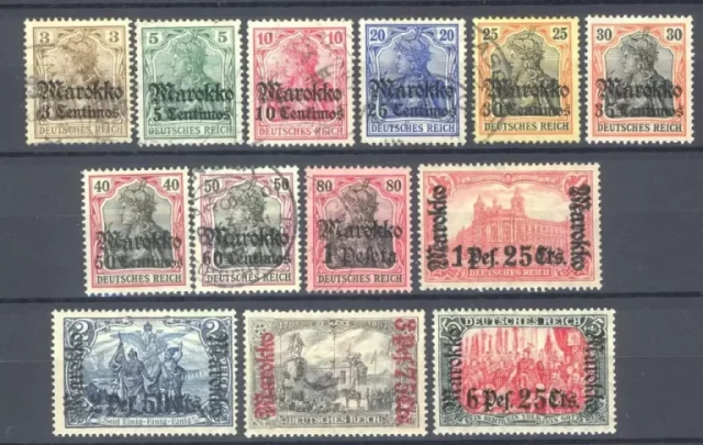 German Offices in Morocco – 1911 stamps