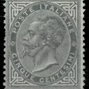 Italy Kingdom 1863 5c postage stamp