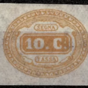 Italy Kingdom 1863 – Tax postmark 10 cents