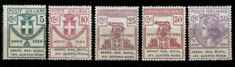 Italy year 1924 Parastatali Cassa - Assoc. Naz. Mutil. Inv. Guerra-Roma