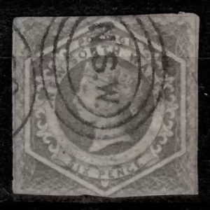 New South Wales – Australia 1854 6 d Postage stamp