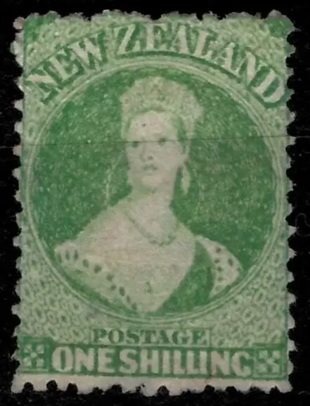 New Zealand 1864 year 1 shilling postage stamp