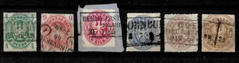 Old Germany / Prussia 1861/67 stamps