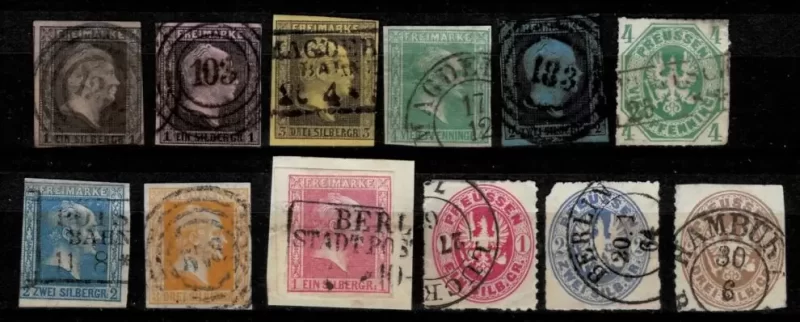 Preussen / Prussia year 1850/67 stamps Used lot